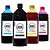 Kit 4 Tintas Epson Bulk Ink L6161 Black Pigmentada Coloridas Corante 1 Litro Aton - Imagem 1