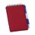 Caderneta de Anotações em Couro Sintético Vermelho - Imagem 1