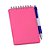 Caderneta de Anotações em Couro Sintético Rosa - Imagem 1
