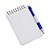 Caderneta de Anotações em Couro Sintético Branco - Imagem 1