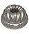 Forma Coroa em Alumínio 24cm - Imagem 1