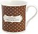 Caneca Charm Caneca Chocolate Branco e Marrom com 1 unidade - Imagem 1