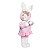 Coelha Vestido Rosa Médio com 1 unidade - Imagem 1