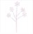 Pick Flocos De Neve Glitter Rosa 70cm - Imagem 1