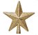 Topo De Árvore Estrela Com Glitter Ouro 20cm Com 1unidade - Imagem 1