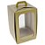 Caixa Com Alça Visor Mini Panetone Ouro Com 1unidade - Imagem 1