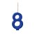 Vela de Aniversário Número 8 Colors Azul Royal UV com 1 unidade - Imagem 1