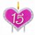 Vela de Aniversário Debutange Glamour Rosa com 1 unidade - Imagem 1