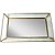 Bandeja Metal e Vidro Espelho 35,5x21x3,5cm - Imagem 1