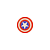 Etiqueta Escudo Capitão América com 20 etiquetas - Imagem 1