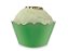 Mini Porta Cupcake Simples Liso Verde com 12 unidades - Imagem 1