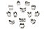 Jogo de Cortador Petit Four Mini em Aço Inox com 13 peças - Imagem 1