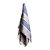 Lenço cinza com poá branco e fundo azul 70x70cm - Imagem 1