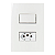 CONJ 1TOM 2P+T 10A + 1INT SIMPLES 4X2 SLEEK BRANCO MARGIRIUS - Imagem 1