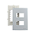 CONJ PLACA 4X2 P/ 2 MODULOS SLEEK BCO - MARGIRIUS - Imagem 1