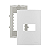 CONJ PLACA 4X2 P/ 1 MODULO HORIZ SLEEK BRANCO - MARGIRIUS - Imagem 1