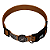 Conjunto Coleira e Guia para Cachorro Premium com QR Code | Ocre | Tamanho P - Imagem 1