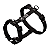 Conjunto Peitoral H e Guia para Cachorro Premium com QR Code | Classic Preta - Imagem 1