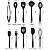Kit com 10 Peças Utensílios de Cozinha Lorben Antiaderente Aço Inox Silicone - Imagem 2