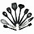 Kit com 10 Peças Utensílios de Cozinha Lorben Antiaderente Aço Inox Silicone - Imagem 7