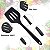 Kit com 10 Peças Utensílios de Cozinha Lorben Antiaderente Aço Inox Silicone - Imagem 3