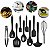 Kit com 10 Peças Utensílios de Cozinha Lorben Antiaderente Aço Inox Silicone - Imagem 8