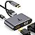 Cabo Adaptador 4 em 1 Lorben Tipo C USB 3.0 HDMI VGA Vídeo Áudio 1080p - Imagem 1