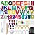 Molde de Silicone Lorben Forma Alfabeto Números 3D Resina Epóxi Kit com 152 peças - Imagem 1