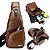 Bolsa Masculina Transversal Pequena em PU Lorben Saída Cabo USB Fone - Imagem 4