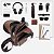 Bolsa Masculina Transversal Pequena em PU Lorben Saída Cabo USB Fone - Imagem 9