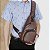 Bolsa Masculina Transversal Pequena em PU Lorben Saída Cabo USB Fone - Imagem 10