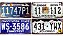 Kit com 4 Placas de Carro Decorativas em Metal Modelo Vintage Antigas 15x30cm Lorben - Imagem 1
