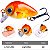 Kit com 5 Mini Iscas de Pesca Artificiais Crankbait Meia Água Material Acessório Pescaria - Imagem 2