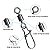 Kit 210 Snap Girador Lorben Pesca Engate Rápido com Estojo de Armazenamento - Imagem 5