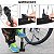 Bomba de Ar 2 Bicos Lorben com Pedal para Encher Pneu de Bicicleta Carro Moto Bola - Imagem 4