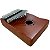 Kalimba Piano de Dedo 17 Chaves Lorben Instrumento Percussão Metal Madeira Mogno - Imagem 12