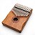 Kalimba Piano de Dedo 17 Chaves Lorben Instrumento Percussão Metal Madeira Mogno - Imagem 1