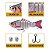 Kit 5 Isca Artificial Articulada Lambari Pesca Lorben - Imagem 3