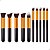 Kit Completo 10 Pincéis Kabuki Profissionais para Maquiagem Lorben com Estojo - Imagem 3