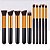 Kit Completo 10 Pincéis Kabuki Profissionais para Maquiagem Lorben com Estojo - Imagem 6