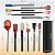 Kit 12 Pincéis de Maquiagem Make Profissional Lorben com Necessaire em Pvc - Imagem 4