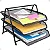 Organizador Mesa Escritório Bandeja Documento Papel A4 Metal - Imagem 2