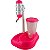 Bebedouro com Lambe Bilha e Comedouro Automático Lorben para Cães e Gatos Rosa - Imagem 2