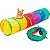 Túnel Brinquedo para Gato Dobrável Colorido com Bolinha – 120cm x 25cm - Imagem 1