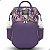 Mochila Maternidade Multifuncional Estampada Floral Grande Capacidade Bolsa Mamãe Bebê - Imagem 2