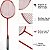 Kit Badminton Lorben 2 Raquetes e Petecas lazer Completo - Imagem 7