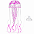 Enfeite para Aquário Água-Viva Artificial de Silicone Flutuante com Efeito Neon Fluorescente - Imagem 1