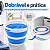 Balde Dobrável Retrátil 10L Com Alça Multiuso Azul - Imagem 7