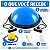 meia Bola bosu 60cm Alças Extensores Antiestouro PVC inclui bomba de ar - Imagem 5