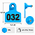 Kit com 100 Etiquetas Auriculares para Gado, Porcos e Ovelhas – Numeradas de 001 a 100, em TPU azul com Pino Metálico - Imagem 4